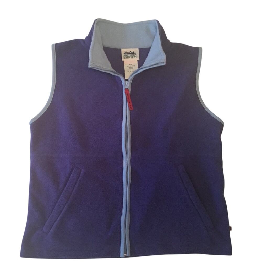 Northern Reflections Vest Fleece Purple Blue Full Zip Medium